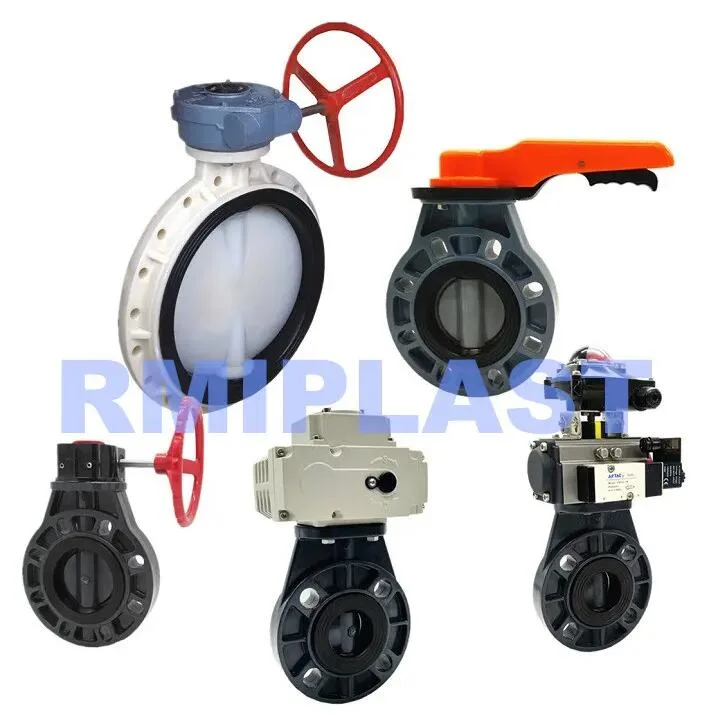 Plastic Air Valve Pneumatic Control Double Acting Control on off Type with Butterfly Valve Body